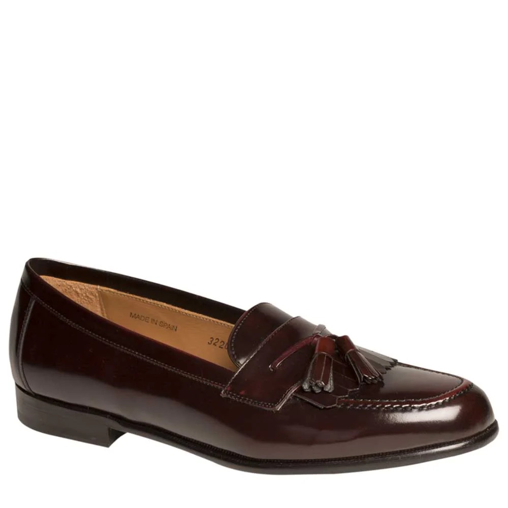Mezlan Santander Kiltie Flap Classic Tassel Men's Burgundy Loafers, 8 M